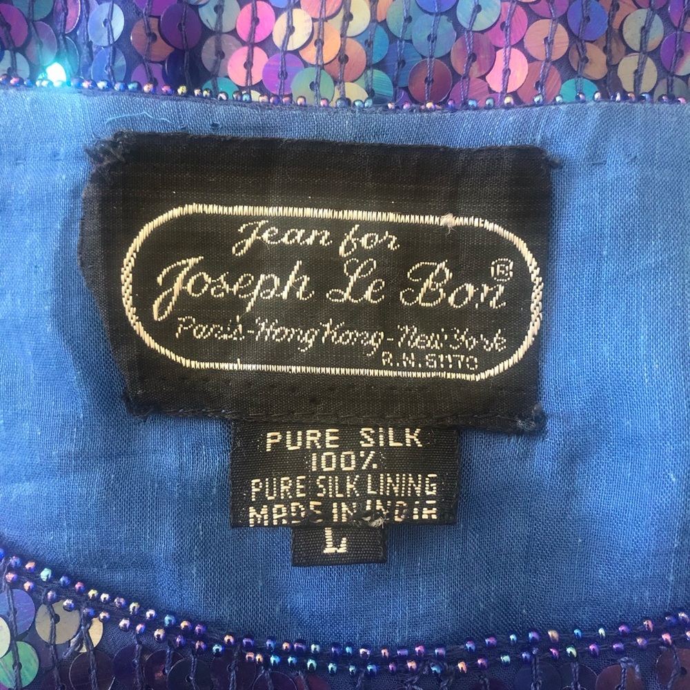 Sequin Blue Blouse - image 8